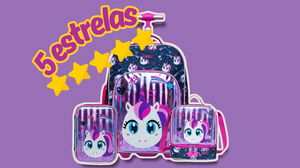 53% OFF e muita fofura: kit de mochila, lancheira e estojo com o melhor desconto