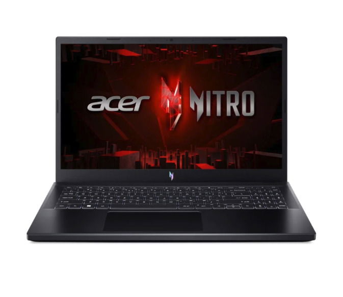 Acer Nitro V15 preto com tela ligada