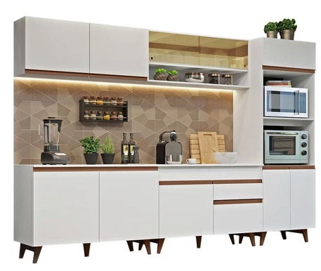 Arm&aacute;rio de Cozinha Completa 310cm Reims Madesa 02