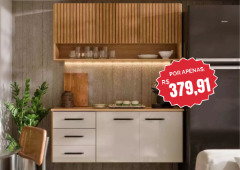 Por menos de R$ 400, esse armário deixa a sua cozinha com cara de planejada