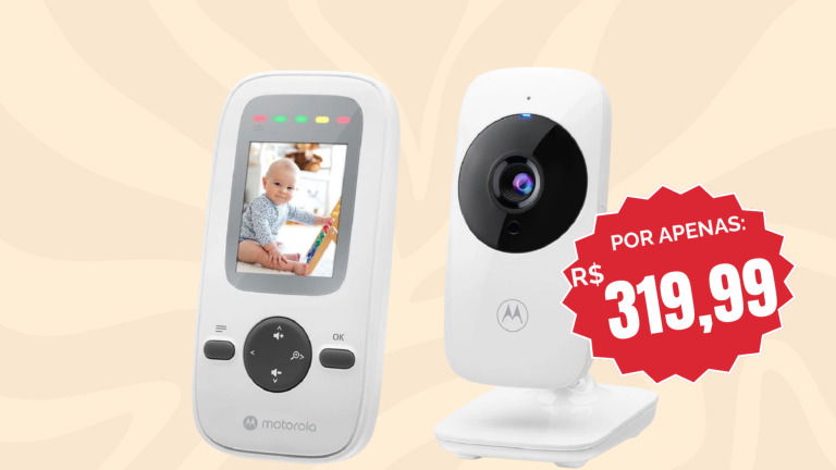 Babá Eletrônica Motorola cai para R$ 319 com cupom e é item imperdível para enxoval do bebê