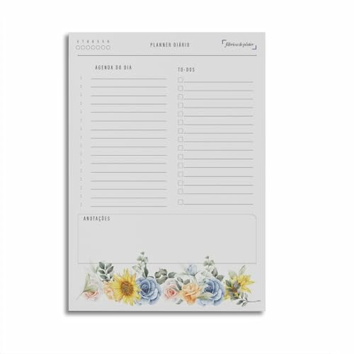 Bloco Planner Diário A5 75 páginas