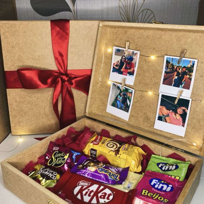 Caixa de presente Led MDF para namorados namorada Pais envio r&aacute;pido para todas as regi&otilde;es