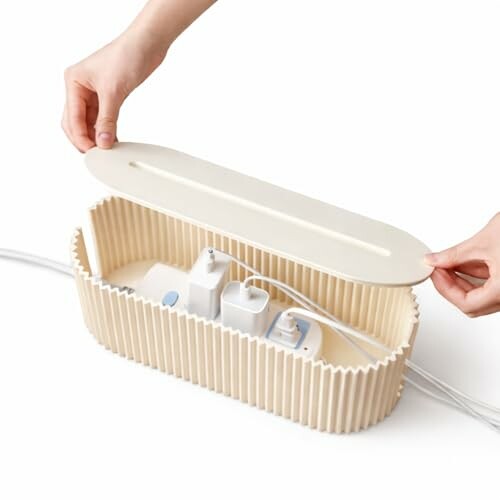 Caixa Organizadora de Cabos Branco