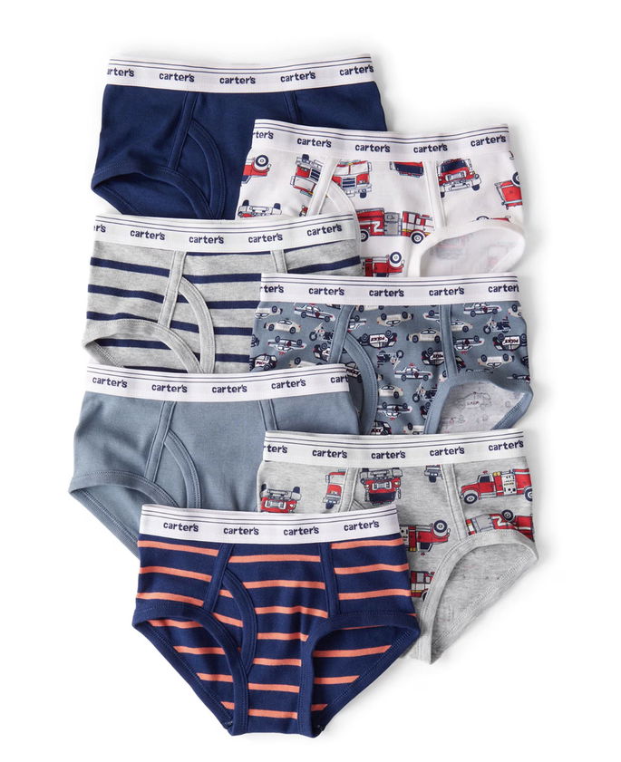 Kit cueca infantil 7 pe&ccedil;as slip carros multicor | Carter's