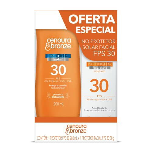 Cenoura e Bronze Kit Protetor Solar FPS 30 2 pe&ccedil;as