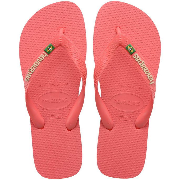 Chinelo Havaianas Brasil Logo rosa