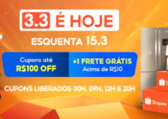 Shopee libera cupons do 3.3 com descontos de até R$ 100