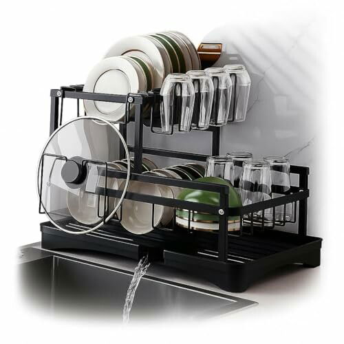 Escorredor de Lou&ccedil;a em A&ccedil;o Carbono Preto