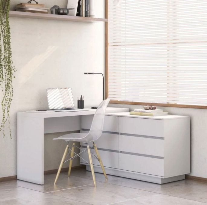 Escrivaninha em L ou Reta