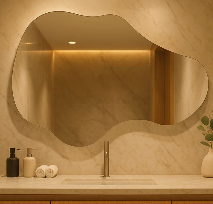 Espelho Organico Lopazzi Corpo Inteiro Grande Polido Decorativo