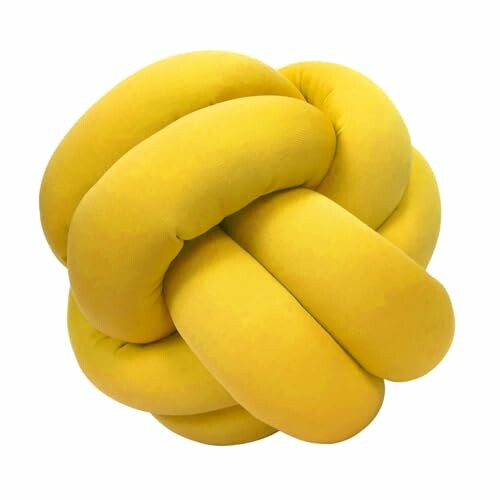 Genérico Almofada de Nó Escandinavo Duplo Amarelo