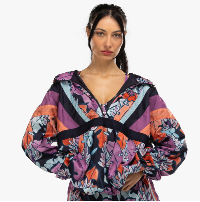 Jaqueta Farm Nylon Banana Flora Feminina