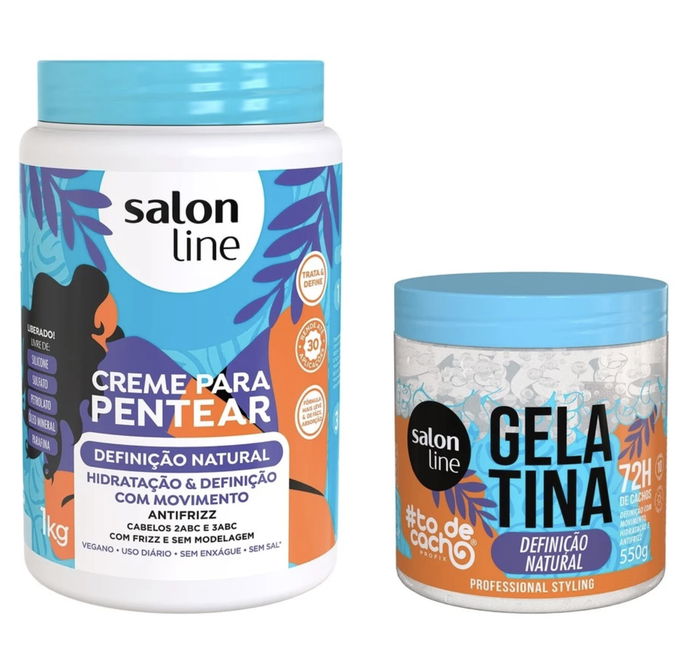 Kit Defini&ccedil;&atilde;o Natural com Creme para Pentear e Gelatina