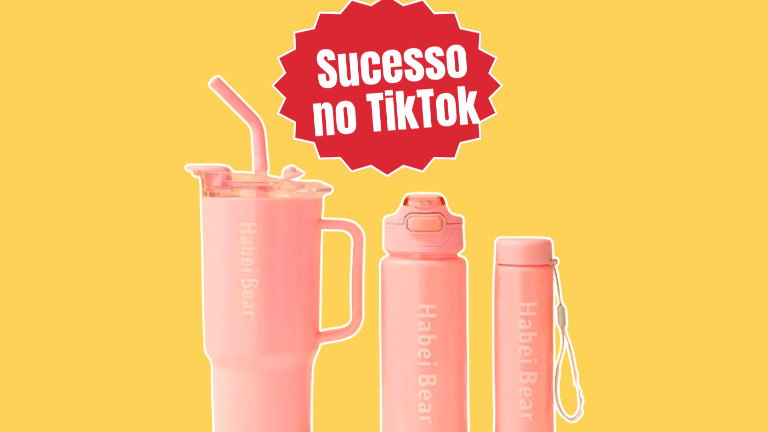 Sucesso no TikTok: kit de garrafas motivacionais vira achado na Shopee