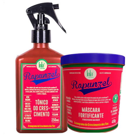 Kit Rapunzel Tonico Do Crescimento 250ml E M&aacute;scara 450g Lola Cosmetics