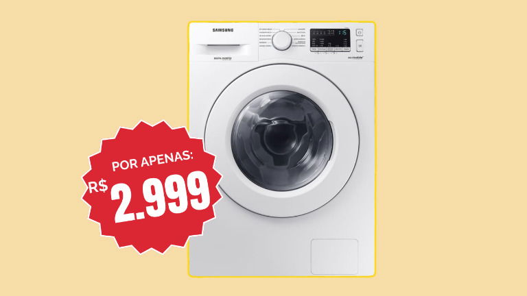 Lava e seca Samsung com quase R$700 OFF vira destaque nas ofertas