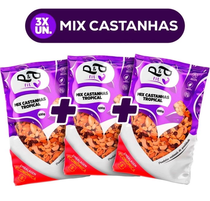 Mix Tropical Nuts Dieta Saudável 3un