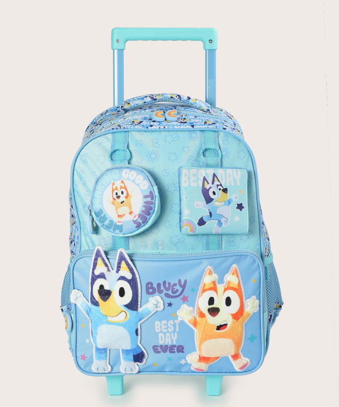 Mochila infantil com rodinhas Bluey - azul | BBC
