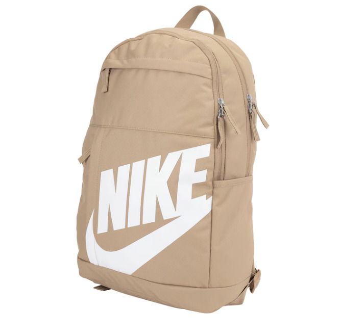 Mochila Nike Elemental Hbr cor areia e branco
