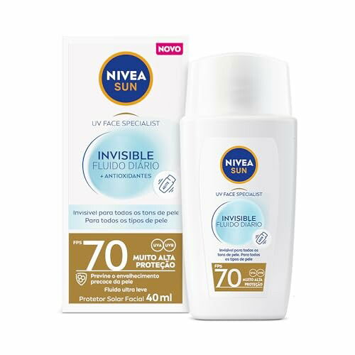 NIVEA SUN Protetor Solar Facial Fluido FPS 70 40ml