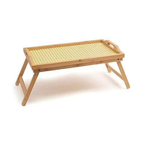 Oikos Bandeja com P&eacute;s Dobr&aacute;veis 50cm Bambu e Palha