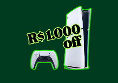 Playstation5 com mais de R$1.000 OFF e dois jogos inclusos