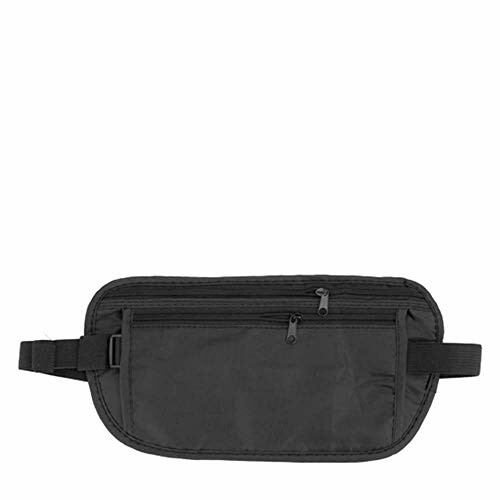 Pochete doleira Porta dinheiro Preto-cinto el&aacute;stico