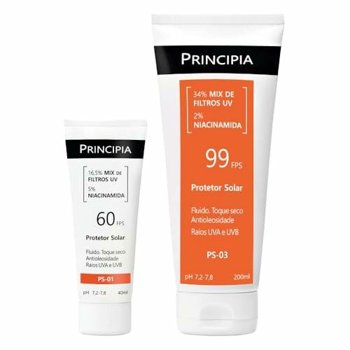 Principia Kit Prote&ccedil;&atilde;o Facial FPS 60 e Corporal FPS 99