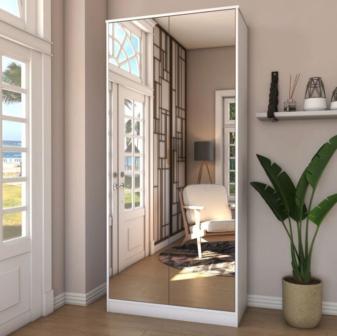 Sapateira Rubi 2 Portas com Espelho