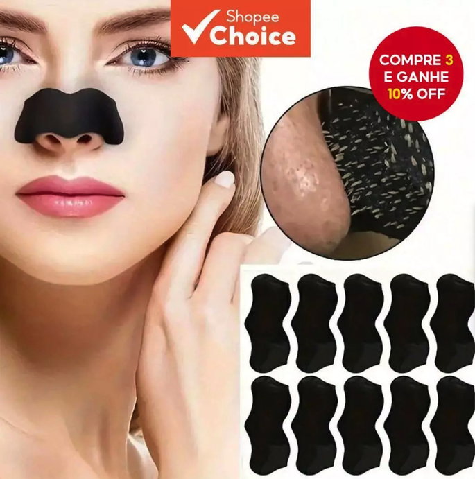 Tiras De Nariz De Cravo De Carvão De Bambu